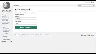Wikipedia: Changing Your Password