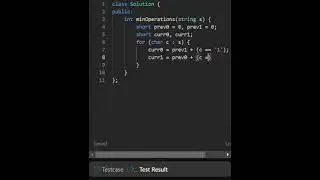 Minimum Changes To Make.. DP approach without array - LeetCode No. 1758 #leetcode #leetcodesolution