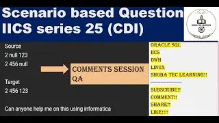 Scenario based Question - IICS Part 25 | IICS CDI