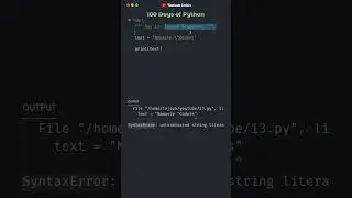 Mastering Escape Sequences in Python | Day 13 | 100 Days of Python  