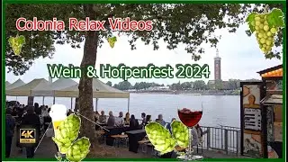 Köln / Cologne 4. Wein und Hopfenfest 2024 an der Rheinuferpromenade (Germany)