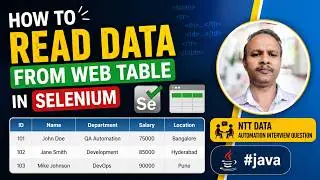 How to read data from web table in selenium | 