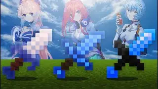 PROBÉ 3 TEXTURE PACKS de ANIME WAIFUS para BEDWARS