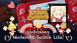 Coral Nintendo Switch Lite Unboxing! ❤️ (with cute accessories & animal crosing )