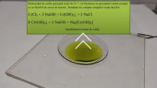 Identificarea cationului de crom cu hidroxid de sodiu