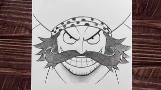 How to draw Gol D. Roger - [One Piece] | Easy anime sketch | Easy to draw for beginners