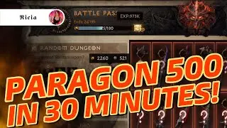 PARAGON 500 IN JUST 30 MINUTES! Diablo Immortal Wizard.