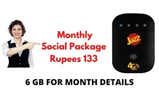 Jazz Monthly Social 6 GB For Data Sim Users Or Jazz Wifi Users Details 2020