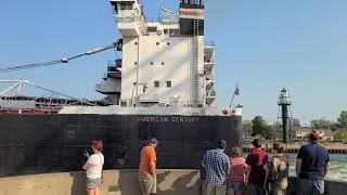 American Century Ship 1000ft Departure from Canal Park Duluth Minnesota