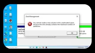 How To Fix The Selected Disk already contains the maximum number of partitions 