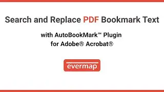 Search and Replace PDF Bookmark Text