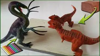 THERIZINOSAURUS VS CARNOTAURUS WITH CLAY/PLASTILINA.