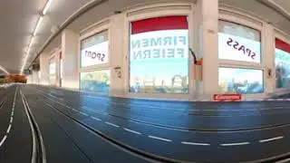 Streckenbesichtigung 2022 in der Slotcararena - Arenaring 2019 (71 m) - 360-Grad-Video 4K