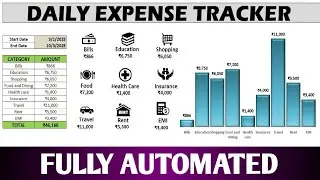 Automated Expense Tracker in Excel | Expense Tracker Software | How to make daily Expense Sheet