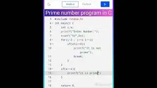 Prime number program| C program| Check Prime Number program| #programmer #coder #youtubeshorts