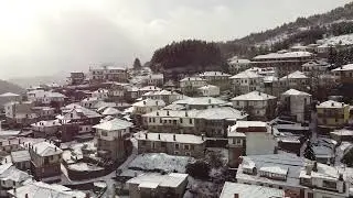 Amazing Metsovo lanscape with Snow