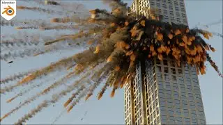 Destruction Fx || Blender RBD & Mantaflow Simulation | Building Collapse | RBDLab Addon