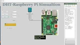 simulation of raspberry pi with DHT11 sensor | simulation of raspberry pi with temperature sensor