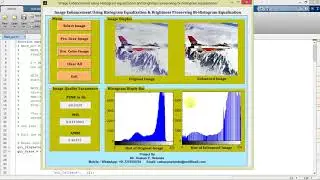 Matlab Code for Image Enhancement using Histogram Equalization