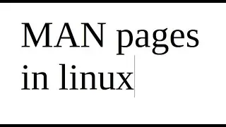 Man pages in linux
