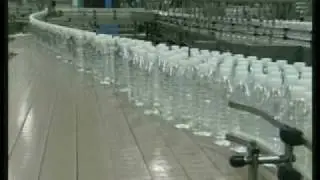 High speed water bottling line conveyor system
