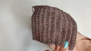Ажурная резинка спицами.Делаем сложное -простым .Подробный МК
