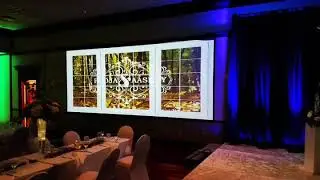 Wedding with projection mapped walls