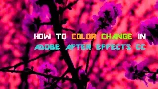 HOW TO CHANGE COLOR IN ADOBE AFTER EFFECTS CC