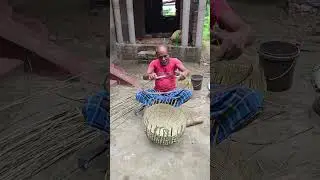 Amazing Village Style Bamboo Basket Making Complete Process of India #shorts