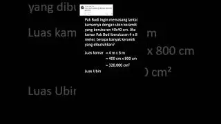 Menghitung Banyaknya Keramik yang dibutuhkan dalam ruangan persegi panjang