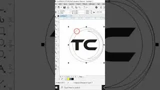 T+C logo design with Corel draw #shorts