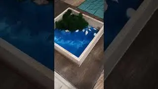 eppoxy resin.панно из эпоксидной смолы, мха и ракушек
