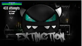 Прошёл easy-medium demon Extinction в geometry dash