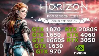 PLAYING Horizon Forbidden West on a GTX 1070 , GTX 1650 , GTX 970 , RTX 2080 & more !