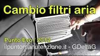 Air filter and pollen filter change Punto 2012 1.2 8V