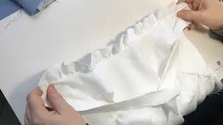 Обработка горловины детского платья | Processing the neckline with shirring of a children's dress
