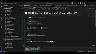 How to Convert PDF to Editable Word File using Python Code