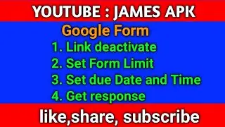 How to set Date limit and check response in Google form link
