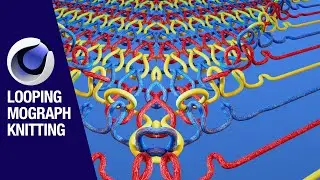 Knitting loop With Cinema 4d Mograph Cloner and splines