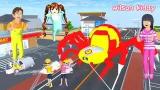 Baby Nana Jadi Raksasa Melawan Monster Laba Laba Yuta Mio Panik | Sakura School | Wilson Kiddy