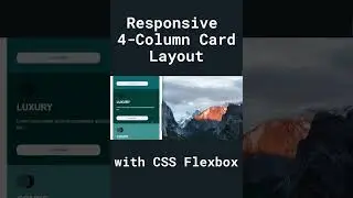 Responsive Four Column Card Layout with CSS Flexbox