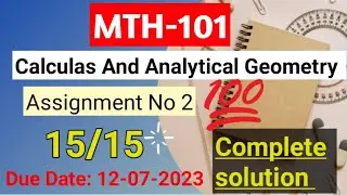 MTH-101 Assignment No 2.