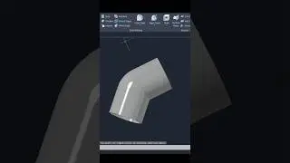 45° Elbow PVC Pipe in AutoCAD 3D 