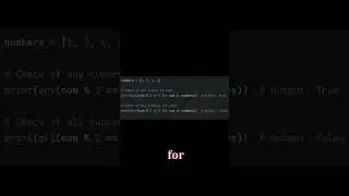 Python trick using the `any()` and `all()` functions, which are useful for checking conditions.