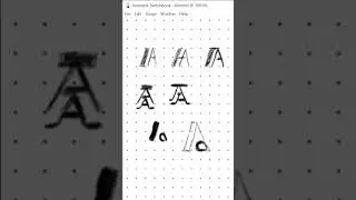 Doulbe A - Letter Mark - process vide #shorts