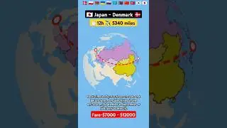 Japan to Denmark flight ✈️ route explore live 
