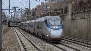 Great MBTA & Amtrak Train Action @ Forest Hills!! (3/5/25)