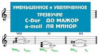 Построение Ум53 / Ув53  -  C-Dur ---- a-moll