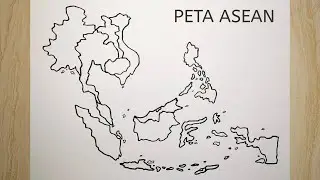 Cara menggambar peta asean yang mudah digambar - PETA ASEAN