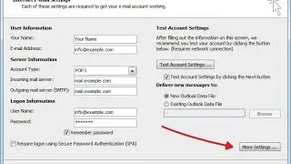 How to configure POP3 in Outlook